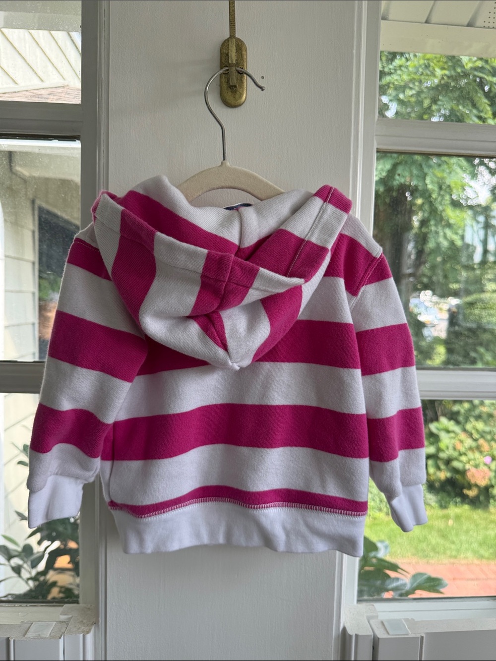 Ralph Lauren Hot Pink & White Striped Hoodie and Joggers Set 18M - Picture 4 of 6